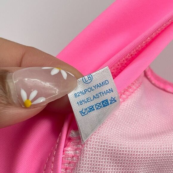 Hot Pink “Babe” Graphic One-Piece Swimsuit Women’s Size Large Pool Party Vibes - Picture 10 of 11